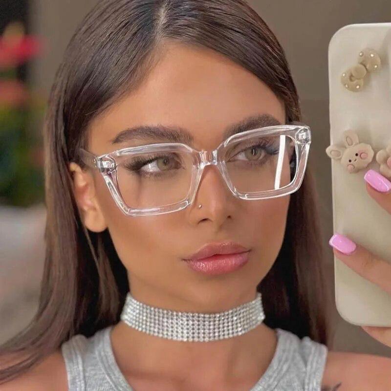 Classic Oversize Reading Glasses Against Blue Light
